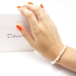 Bracciale Perle 2 x 2 oro bianco indossato