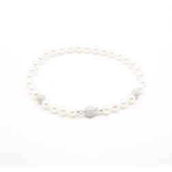 Bracciale Perle  Centrale 2 oro bianco