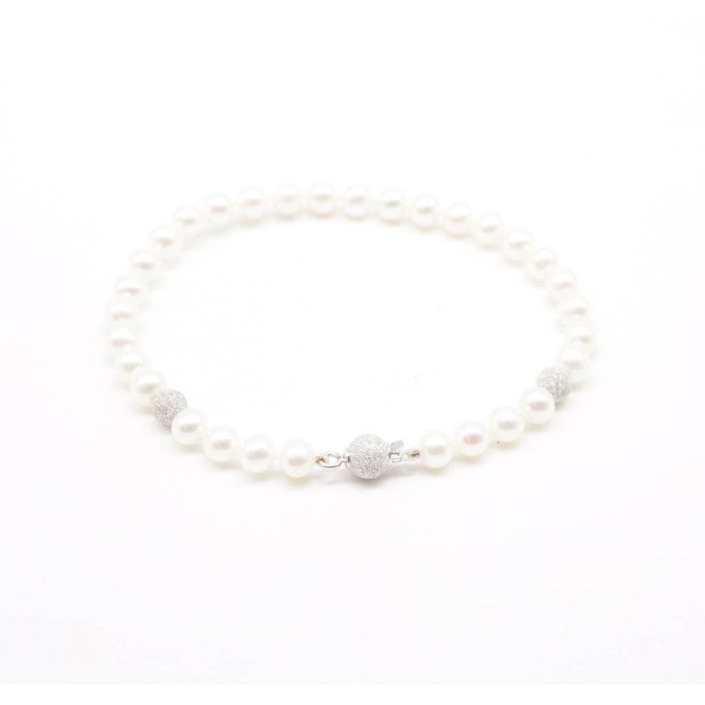 Bracciale Perle  Centrale 2 oro bianco