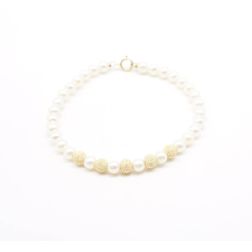 Bracelet Pearls Targa 5 yellow gold