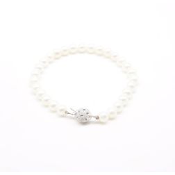 Moon pearls bracelet white gold