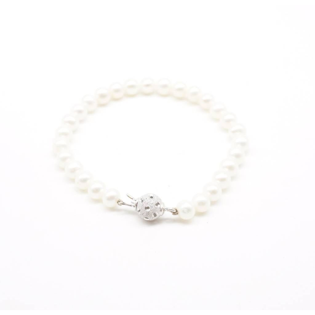 Bracciale Perle Luna oro bianco