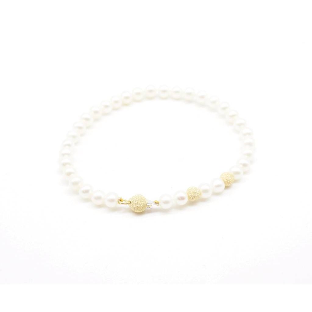 Bracelet Pearls Lateral 2 yellow gold