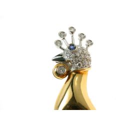 Peacock Brooch Diamonds and Precious Stones