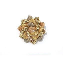 Spilla Floreale con Petali in Oro Giallo Rosa e Bianco