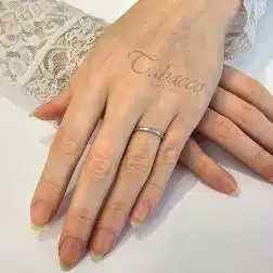 Fedina Mughetto Oro Bianco UNOAERRE foto indossata