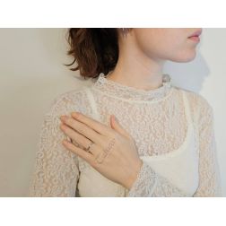 Fedina Mughetto Oro Bianco UNOAERRE foto indossata
