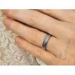 Photo of worn Wedding Band  Bucaneve 4mm White Gold UNOAERRE