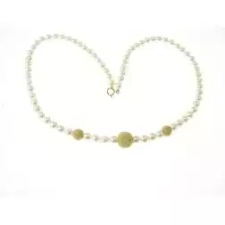 Girocollo Perle Scalare Oro Giallo