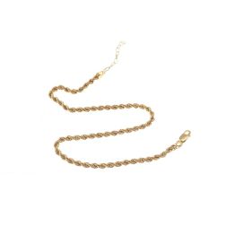 Cavigliera corda oro giallo 3.3mm
