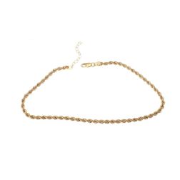 Cavigliera corda oro giallo 3.3mm