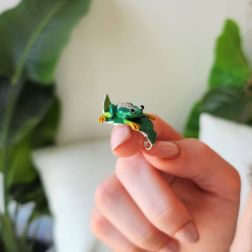 Frog on Leaf Pendant