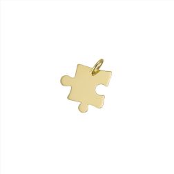 Big Puzzle Charm Yellow Gold