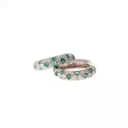Round Hoops with Diamonds and Emeralds