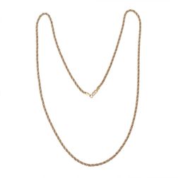 Collana Corda Oro Giallo con Veneta Oro Bianco 58cm x 2.7mm