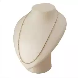 Collana Corda Oro Giallo con Veneta Oro Bianco 58cm x 2.7mm