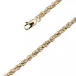 Bracciale Corda Oro Giallo con Veneta Oro Bianco 16.50 x 3.3mm