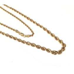 Girocollo corda scalare 42cm x 4mm-2mm