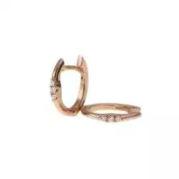 Boccole Piccola Ovale Trilogy Diamanti in Oro Rosa
