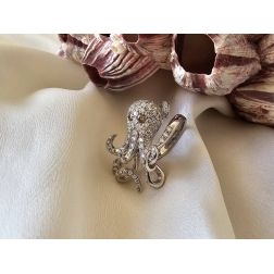 Octopus Ring Diamonds white gold 18kt