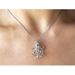 photo of worn Small Octopus charm
