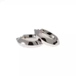 White gold 2.50cm x 7mm Arrow Hoops