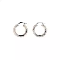 White gold 2.50cm x 7mm Arrow Hoops