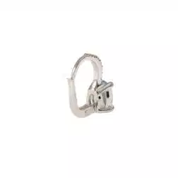 Orecchini monachella Acquamarina 7mm x 5mm e Diamanti