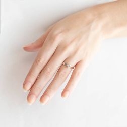Photo of worn Solitary Band 0.40ct