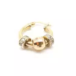 Boccole con charms in oro giallo 18 kt e zirconi