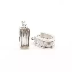 Boccole Rigate in Oro Bianco 18kt