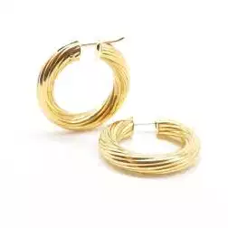 Boccole torchon a canna in oro giallo 18 kt