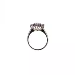 Kate ring with Aquamarine surrounded by Amethysts