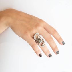 Scorpio Ring with Diamonds photo of worn