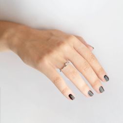 Solitaire ring Panarea 0.10ct photo of worn