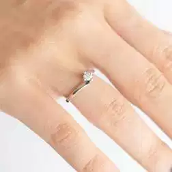 Solitario Panarea Diamante 0.25ct foto indossata