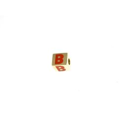 Yellow Gold Square Enameled Initial