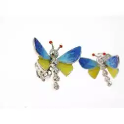 Orecchini Farfalla Blu e Gialla