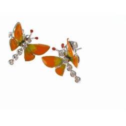 Orecchini Farfalla Arancione