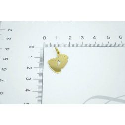 Footprints Charm Yellow Gold