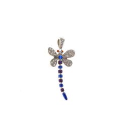 Ciondolo Libellula Viola e Blu