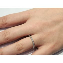photo of worn 1.8mm Eternity Diamond Band