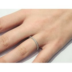 photo of worn 1.8mm Eternity Diamond Band