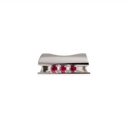 Trilogy Sculpture Ring with Rubies