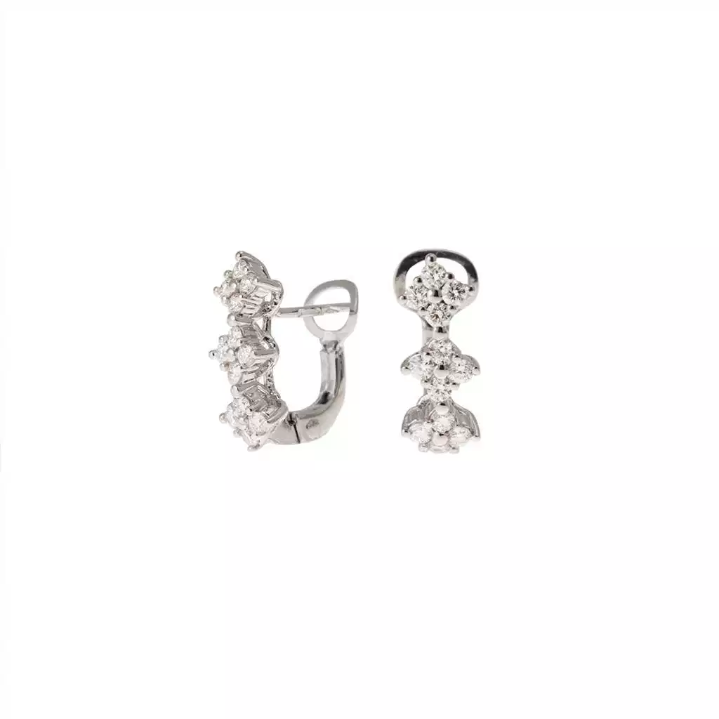 Orecchini 3 Rombi con Diamanti
