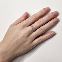 7 Diamond Ring Suspended 0.39ct photo worn