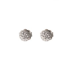 Light Point Earrings Diamond 0.17ct Contoured