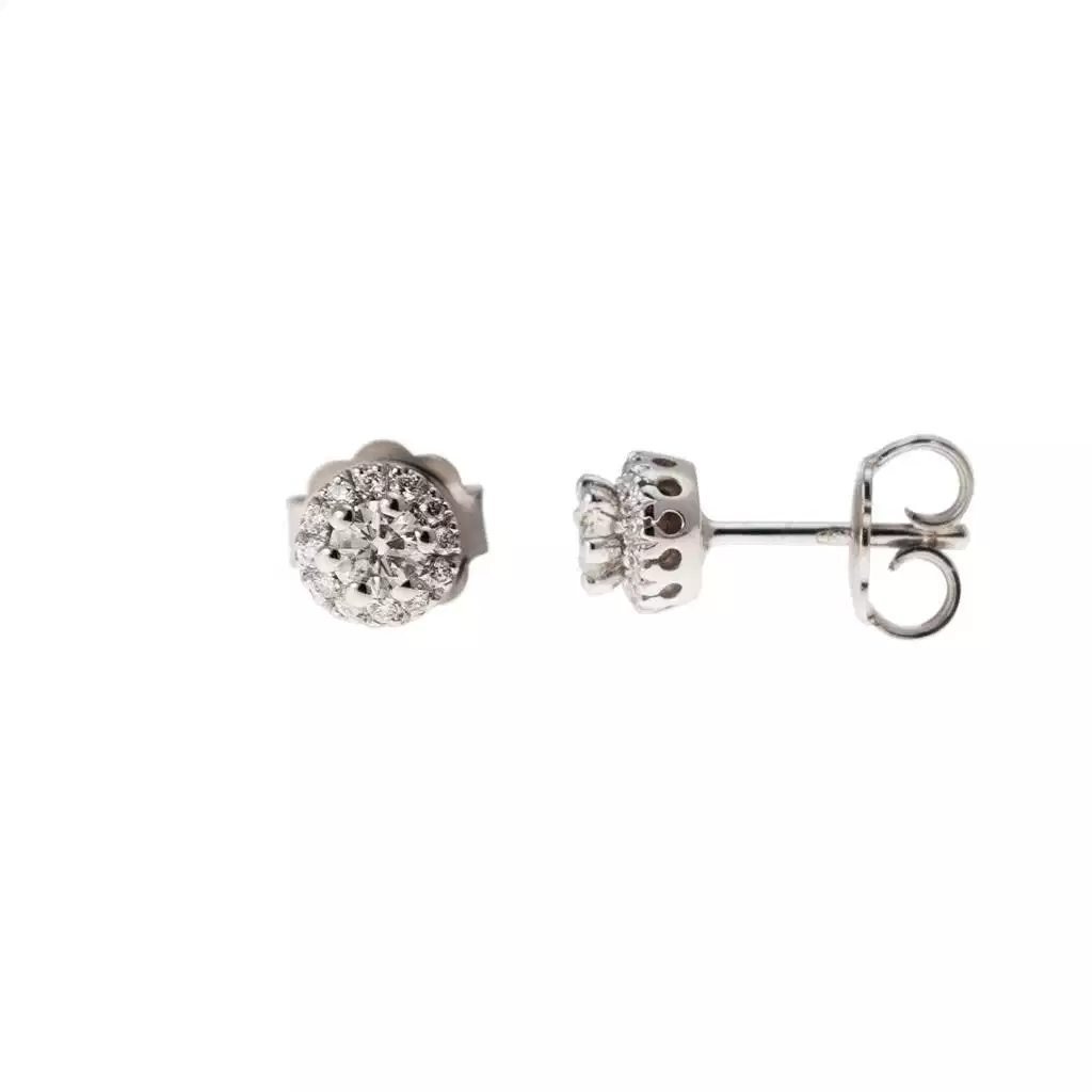Light Point Earrings Diamond 0.17ct Contoured
