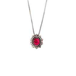 Kate Ruby Necklace 5x4mm and 10 Diamonds