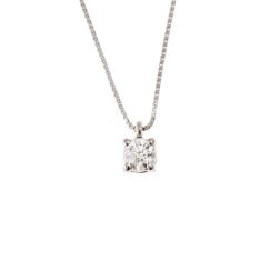 Light Point Solitaire Necklace GIA 0.16ct